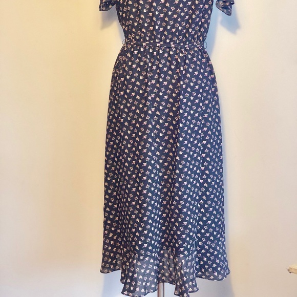 Loft Floral Cold Shoulder Dress - Picture 4 of 8